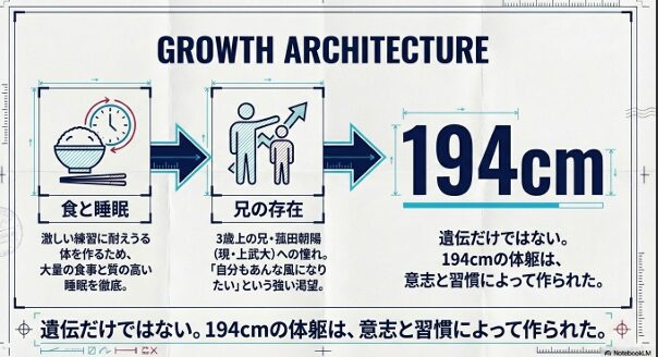 体作りと兄の存在　194㎝という体躯を手に入れた