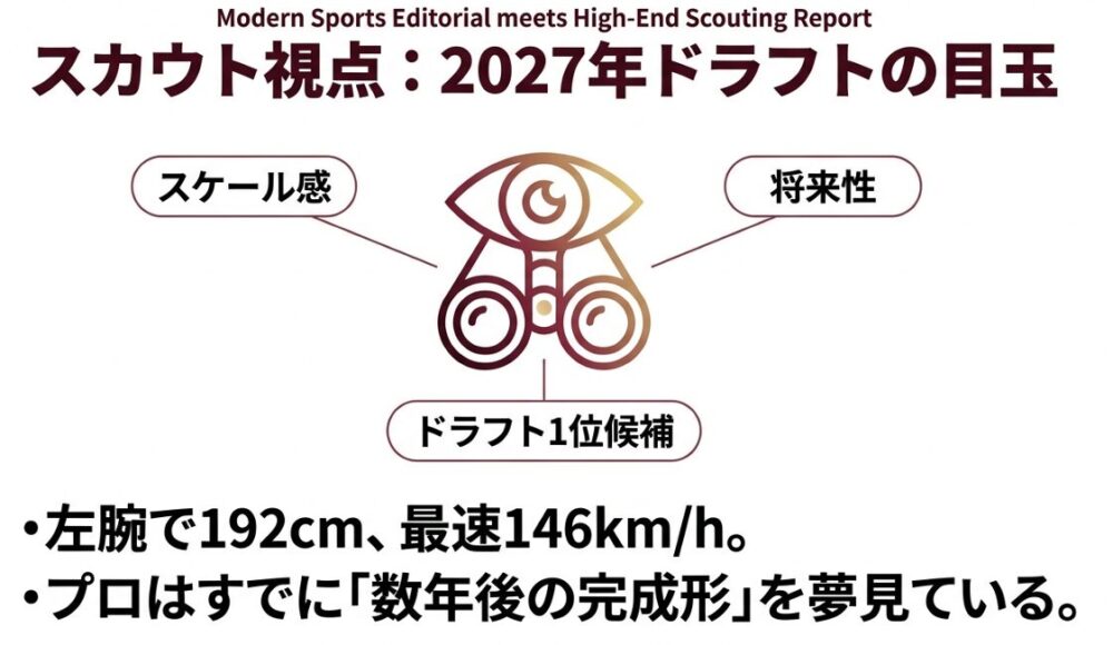 絶対的エースへの成長、150km/hの壁突破、2027年ドラフト会議でのプロ入りへのロードマップ