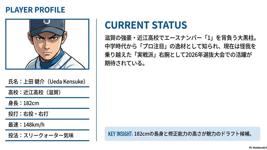 才能、挫折、進化を経てドラフト候補へと成長する上田投手の歩みのまとめ。