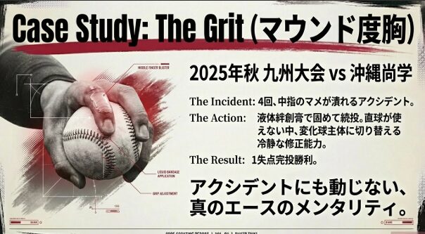 2025年九州大会の沖縄尚学戦でアクシデントを乗り越え完投したエピソード