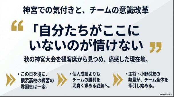 観客席から見た神宮大会をきっかけとしたチームの勝利への執念と熱量