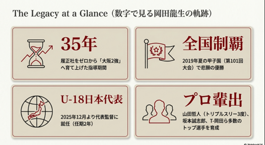 35年の指導、2019年夏の甲子園優勝、U-18日本代表監督就任、山田哲人選手らの育成実績のまとめ