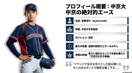 制球力とボールのキレを武器に「次世代の王子候補」と評価される安藤歩叶投手の概要