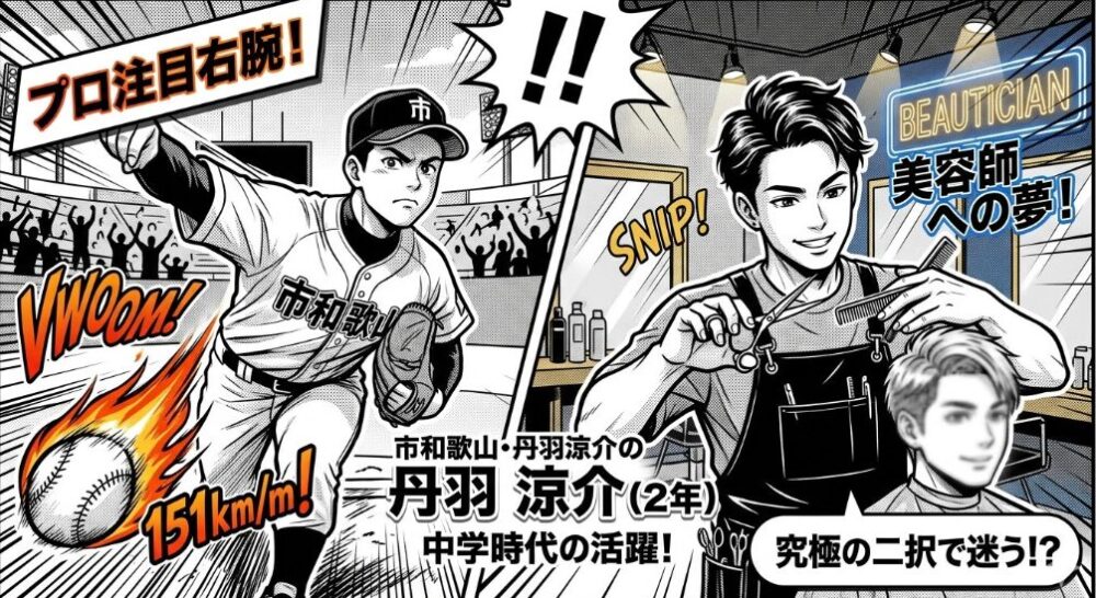 市立和歌山 丹羽投手 プロか美容師かをまとめたキャッチ画像