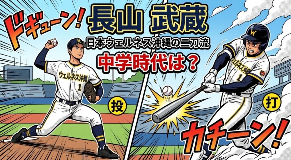 ウェルネス沖縄 長山武蔵の二刀流を描いた画像