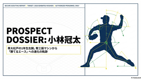 専大松戸の左腕・小林投手のシルエット