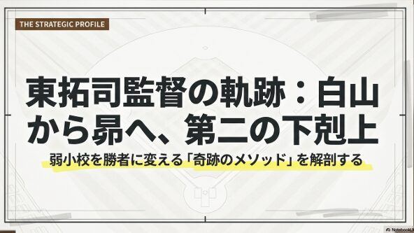 「下剋上」第二幕、昴学園・東監督の挑戦