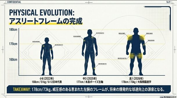 武田琉生の身体的進化（小6〜高1）