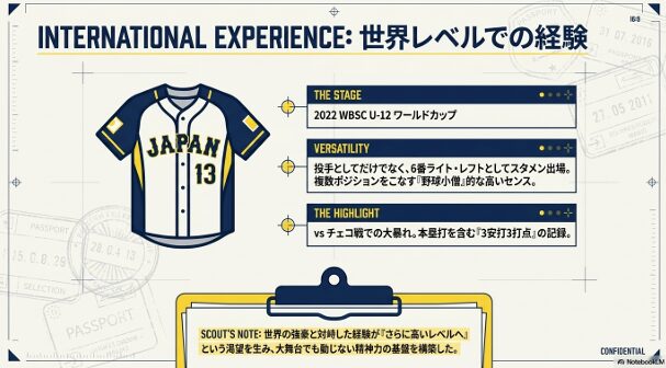 武田投手にとってU-12ワールドカップでの世界レベルでの経験