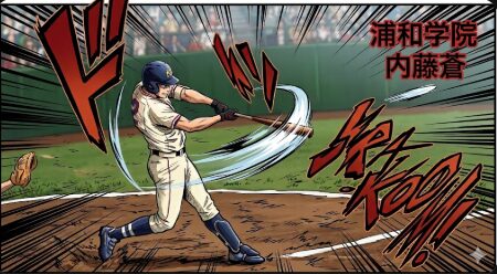 浦和学院 内藤選手のバッティングフォーム
