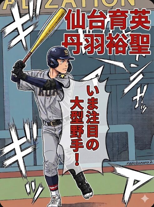 仙台育英 丹羽 今注目の大型野手！