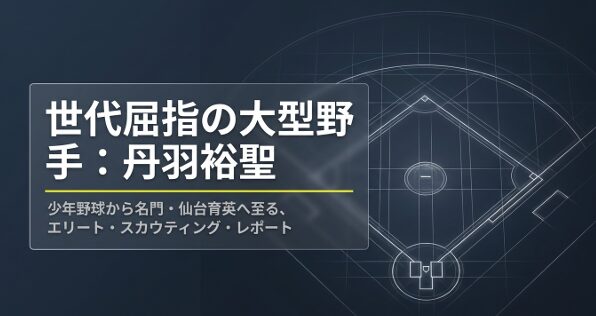 仙台育英学園高等学校の丹羽裕聖選手の中学時代から名門へ至る軌跡をまとめたスカウティングレポートの表紙画像