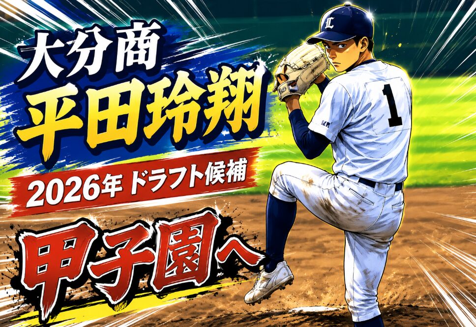 大分商の平田投手 ２０２６年ドラフト候補